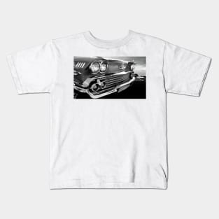 1958 Chevrolet Impala B/W Kids T-Shirt